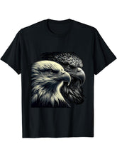 American Bald Eagle 4th of July T-Shirt 180G 100% Cotton Printed Round Neck Short-Sleeve T-Shirt, Gifts for Men Dad Husband Grandpa, S-XXXL, Black