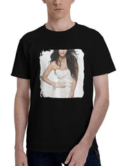 Megan-Fox For Elle Magazine 180G 100% Cotton Printed Round Neck Short-Sleeve T-Shirt, Christmas Gifts for Men Dad Husband Grandpa, S-XXXL, Black