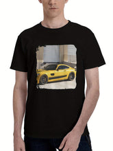 Mercedes-Benz Amg Gt In Bright Yellow 10k 180G 100% Cotton Printed Round Neck Short-Sleeve T-Shirt, Christmas Gifts for Men Dad Husband Grandpa, S-XXXL, Black
