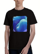 Mesmerizing-Infinity 180G 100% Cotton Printed Round Neck Short-Sleeve T-Shirt, Christmas Gifts for Men Dad Husband Grandpa, S-XXXL, Black