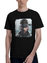 Metal-Gear Solid Delta Snake Eater 180G 100% Cotton Printed Round Neck Short-Sleeve T-Shirt, Christmas Gifts for Men Dad Husband Grandpa, S-XXXL, Black