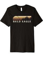 Bald Eagle, MD Vintage Evergreen Sunset Eighties Retro Premium T-Shirt 180G 100% Cotton Printed Round Neck Short-Sleeve T-Shirt, Gifts for Men Dad Husband Grandpa, S-XXXL, Black