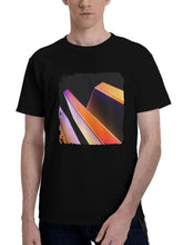 Library-Of Abstraction 180G 100% Cotton Printed Round Neck Short-Sleeve T-Shirt, Christmas Gifts for Men Dad Husband Grandpa, S-XXXL, Black