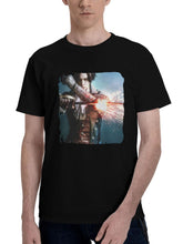 Lies-Of P 2023 180G 100% Cotton Printed Round Neck Short-Sleeve T-Shirt, Christmas Gifts for Men Dad Husband Grandpa, S-XXXL, Black