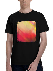 Light-Blur Formation Abstract 180G 100% Cotton Printed Round Neck Short-Sleeve T-Shirt, Christmas Gifts for Men Dad Husband Grandpa, S-XXXL, Black