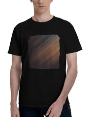 Lights-Path Abstract 180G 100% Cotton Printed Round Neck Short-Sleeve T-Shirt, Christmas Gifts for Men Dad Husband Grandpa, S-XXXL, Black