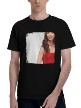 Lily-Collins Cartier 2021 180G 100% Cotton Printed Round Neck Short-Sleeve T-Shirt, Christmas Gifts for Men Dad Husband Grandpa, S-XXXL, Black