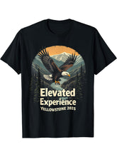 Bald Eagle Yellowstone T-Shirt National Park Nature Wildlife T-Shirt 180G 100% Cotton Printed Round Neck Short-Sleeve T-Shirt, Gifts for Men Dad Husband Grandpa, S-XXXL, Black