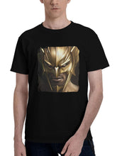 Hawkman-Aldis Hodge 180G 100% Cotton Printed Round Neck Short-Sleeve T-Shirt, Christmas Gifts for Men Dad Husband Grandpa, S-XXXL, Black