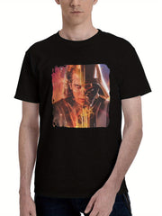 Hayden-Christensen As Anakin Skywalker F5 180G 100% Cotton Printed Round Neck Short-Sleeve T-Shirt, Christmas Gifts for Men Dad Husband Grandpa, S-XXXL, Black