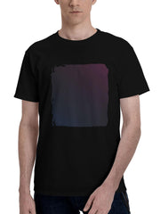 Abstract-Blur Art 180G 100% Cotton Printed Round Neck Short-Sleeve T-Shirt, Christmas Gifts for Men Dad Husband Grandpa, S-XXXL, Black