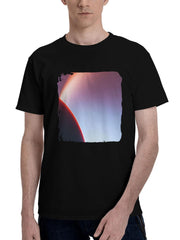 Abstract-Canvas Of Colorful Swings 180G 100% Cotton Printed Round Neck Short-Sleeve T-Shirt, Christmas Gifts for Men Dad Husband Grandpa, S-XXXL, Black