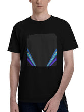 Abstract-Dark Minimal 180G 100% Cotton Printed Round Neck Short-Sleeve T-Shirt, Christmas Gifts for Men Dad Husband Grandpa, S-XXXL, Black