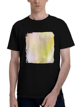 Abstract-Flower Blur 180G 100% Cotton Printed Round Neck Short-Sleeve T-Shirt, Christmas Gifts for Men Dad Husband Grandpa, S-XXXL, Black