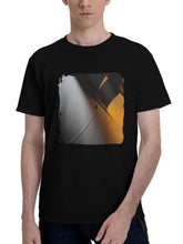 Abstract-Minimal 180G 100% Cotton Printed Round Neck Short-Sleeve T-Shirt, Christmas Gifts for Men Dad Husband Grandpa, S-XXXL, Black