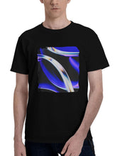 Abstract-Ornament 180G 100% Cotton Printed Round Neck Short-Sleeve T-Shirt, Christmas Gifts for Men Dad Husband Grandpa, S-XXXL, Black