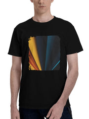 Beam-Of Colors Abstract 180G 100% Cotton Printed Round Neck Short-Sleeve T-Shirt, Christmas Gifts for Men Dad Husband Grandpa, S-XXXL, Black