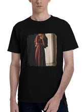 Beautiful-Dress Model Portrait 180G 100% Cotton Printed Round Neck Short-Sleeve T-Shirt, Christmas Gifts for Men Dad Husband Grandpa, S-XXXL, Black