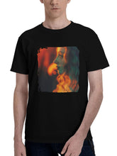 Beautiful-Girl At The Concert Candid Photography 180G 100% Cotton Printed Round Neck Short-Sleeve T-Shirt, Christmas Gifts for Men Dad Husband Grandpa, S-XXXL, Black