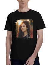 Beautiful-Girl In Polka Dress Outdoors 180G 100% Cotton Printed Round Neck Short-Sleeve T-Shirt, Christmas Gifts for Men Dad Husband Grandpa, S-XXXL, Black