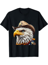 American Flag Bald Eagle Shirt Patriotic USA Majestic Eagle T-Shirt 180G 100% Cotton Printed Round Neck Short-Sleeve T-Shirt, Gifts for Men Dad Husband Grandpa, S-XXXL, Black