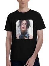 Bruna-Marquezine Flaunt Magazine 180G 100% Cotton Printed Round Neck Short-Sleeve T-Shirt, Christmas Gifts for Men Dad Husband Grandpa, S-XXXL, Black