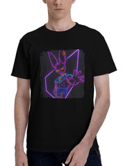 Beerus-Dragon Ball 180G 100% Cotton Printed Round Neck Short-Sleeve T-Shirt, Christmas Gifts for Men Dad Husband Grandpa, S-XXXL, Black