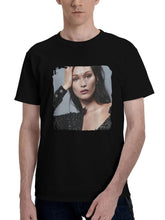 Bella-Hadid Harper Bazaar Australia 180G 100% Cotton Printed Round Neck Short-Sleeve T-Shirt, Christmas Gifts for Men Dad Husband Grandpa, S-XXXL, Black