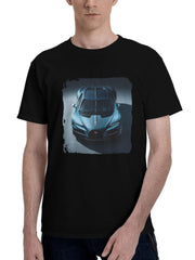 Bugatti-Tourbillon Front 180G 100% Cotton Printed Round Neck Short-Sleeve T-Shirt, Christmas Gifts for Men Dad Husband Grandpa, S-XXXL, Black