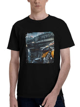 Biker-Girl 180G 100% Cotton Printed Round Neck Short-Sleeve T-Shirt, Christmas Gifts for Men Dad Husband Grandpa, S-XXXL, Black