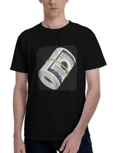 Bills- 180G 100% Cotton Printed Round Neck Short-Sleeve T-Shirt, Christmas Gifts for Men Dad Husband Grandpa, S-XXXL, Black