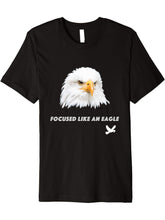 Gift Idea Bald Eagle Premium T-Shirt 180G 100% Cotton Printed Round Neck Short-Sleeve T-Shirt, Gifts for Men Dad Husband Grandpa, S-XXXL, Black