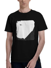 Aeroplane-Soaring At High Altitude 180G 100% Cotton Printed Round Neck Short-Sleeve T-Shirt, Christmas Gifts for Men Dad Husband Grandpa, S-XXXL, Black