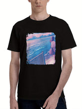 After-School Romance 180G 100% Cotton Printed Round Neck Short-Sleeve T-Shirt, Christmas Gifts for Men Dad Husband Grandpa, S-XXXL, Black