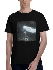 After-Us 2023 180G 100% Cotton Printed Round Neck Short-Sleeve T-Shirt, Christmas Gifts for Men Dad Husband Grandpa, S-XXXL, Black