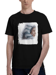 Ahsoka-White Minimal 180G 100% Cotton Printed Round Neck Short-Sleeve T-Shirt, Christmas Gifts for Men Dad Husband Grandpa, S-XXXL, Black