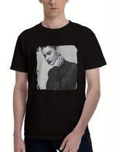 Alexandra-Daddario Elias Tahan Oscars Photoshoot 9u 180G 100% Cotton Printed Round Neck Short-Sleeve T-Shirt, Christmas Gifts for Men Dad Husband Grandpa, S-XXXL, Black