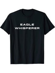 Eagle Whisperer Patriotic Bald Bird Of Pray Lover T-Shirt 180G 100% Cotton Printed Round Neck Short-Sleeve T-Shirt, Gifts for Men Dad Husband Grandpa, S-XXXL, Black