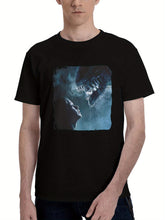 Alien-Romulus 2024 Poster 180G 100% Cotton Printed Round Neck Short-Sleeve T-Shirt, Christmas Gifts for Men Dad Husband Grandpa, S-XXXL, Black