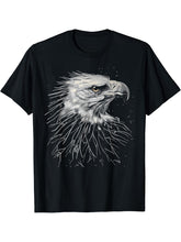 Eagle Bird Watching American Bald Eagle Bird Lover Gift T-Shirt 180G 100% Cotton Printed Round Neck Short-Sleeve T-Shirt, Gifts for Men Dad Husband Grandpa, S-XXXL, Black