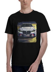 2023-Bmw 3 Csl 180G 100% Cotton Printed Round Neck Short-Sleeve T-Shirt, Christmas Gifts for Men Dad Husband Grandpa, S-XXXL, Black