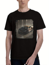 2023-Bugatti Chiron Super Sport Golden Era 180G 100% Cotton Printed Round Neck Short-Sleeve T-Shirt, Christmas Gifts for Men Dad Husband Grandpa, S-XXXL, Black