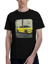 2023-Ford Mustang Velgen Yellow 180G 100% Cotton Printed Round Neck Short-Sleeve T-Shirt, Christmas Gifts for Men Dad Husband Grandpa, S-XXXL, Black