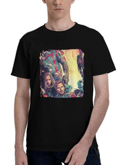 2023-Guardians Of The Galaxy Vol 3 Imax 180G 100% Cotton Printed Round Neck Short-Sleeve T-Shirt, Christmas Gifts for Men Dad Husband Grandpa, S-XXXL, Black