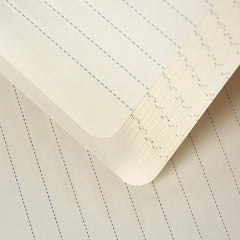 Thick Hardcover Notebook/Journal with A5 120gsm Premium Paper, College Ruled Bound Notebook with Pen Holder, Black Leather, 3 Ribbon Marker, Inner Pocket, 8.4 x 5.7 in