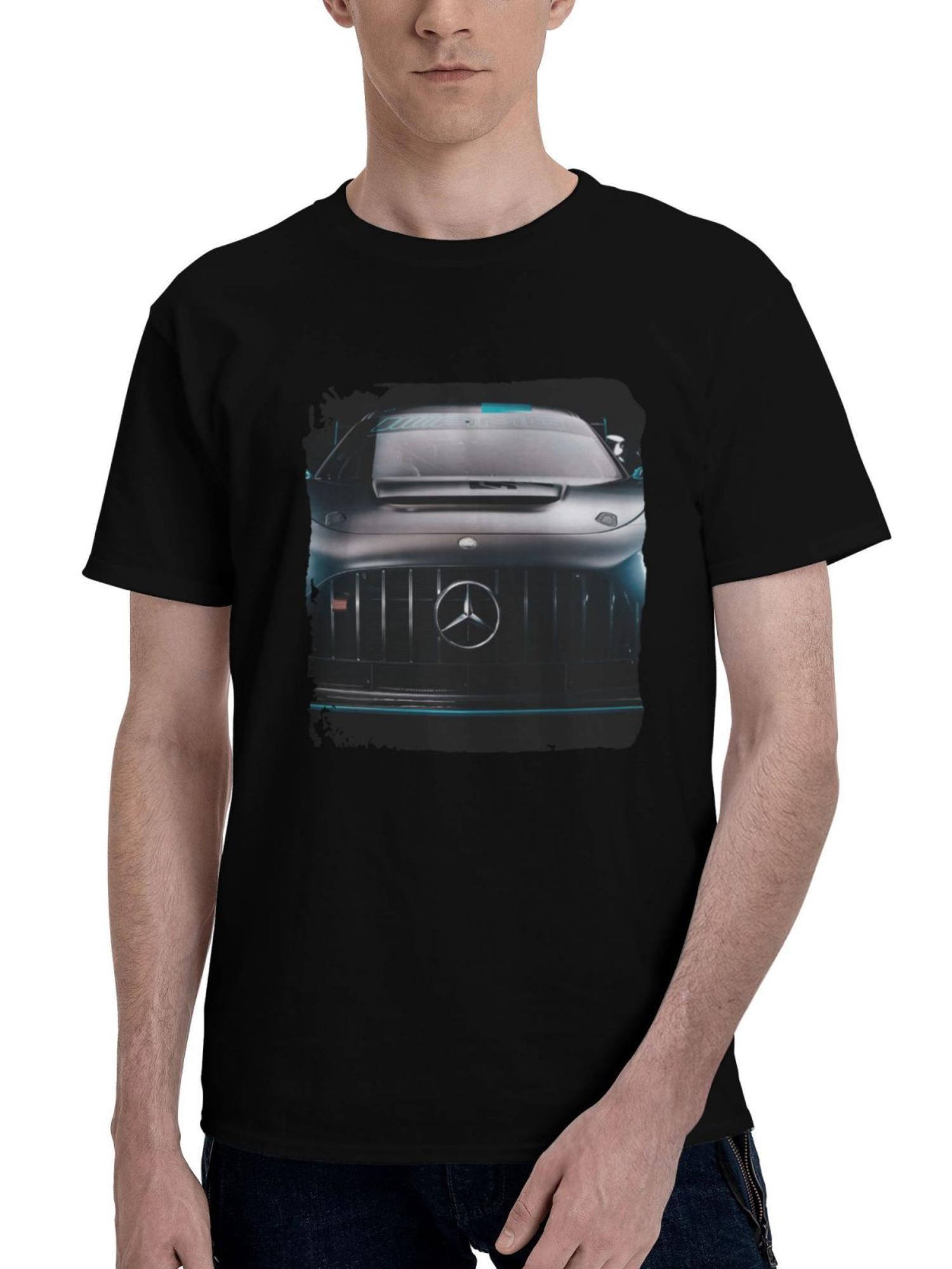 2023 Mercedes Amg Gt2 Pro 180G 100% Cotton Printed Round Neck Short-Sleeve T-Shirt, Christmas Gifts for Men Dad Husband Grandpa, S-XXXL, Black