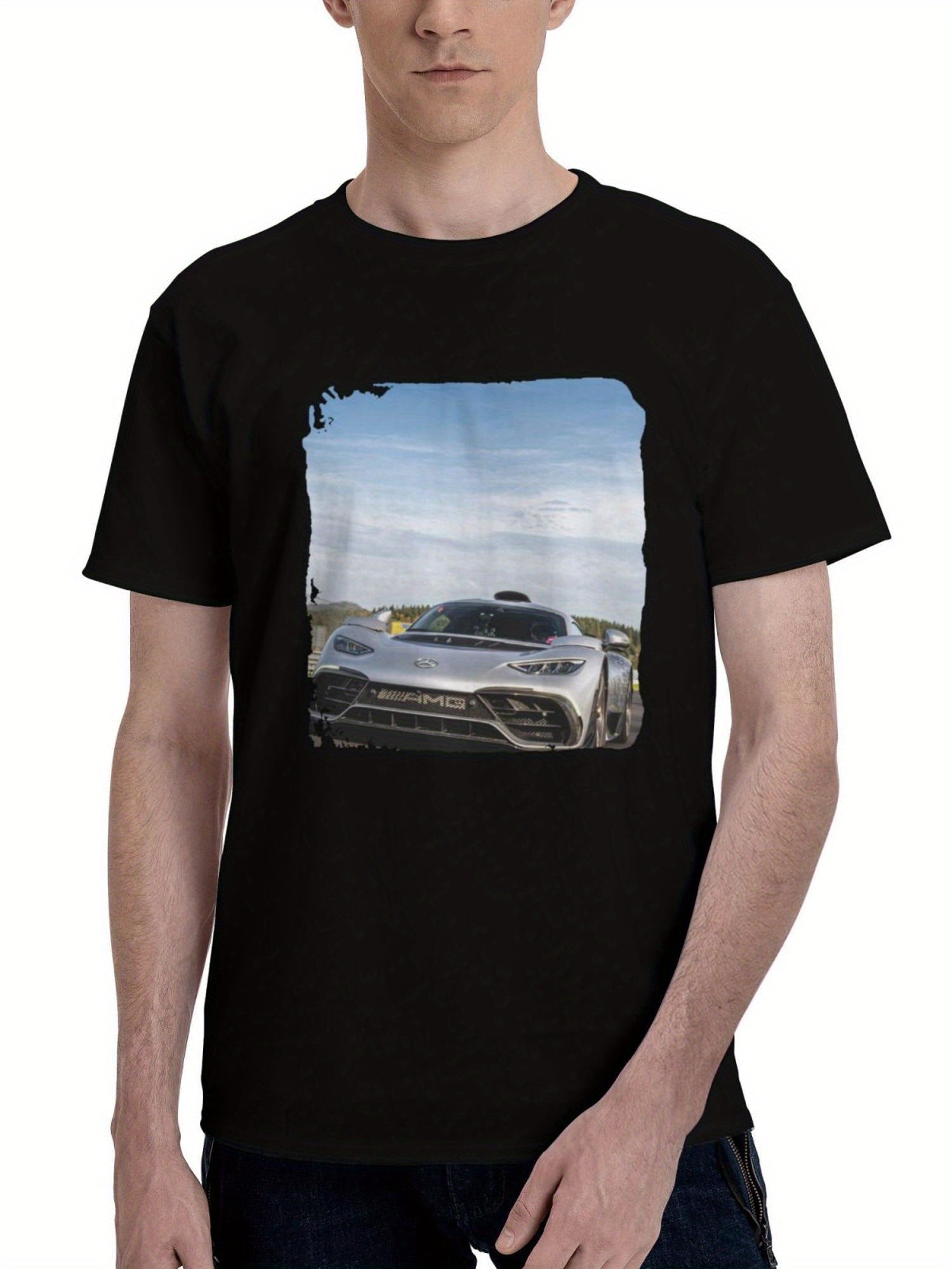 2023 Mercedes Amg One 180G 100% Cotton Printed Round Neck Short-Sleeve T-Shirt, Christmas Gifts for Men Dad Husband Grandpa, S-XXXL, Black