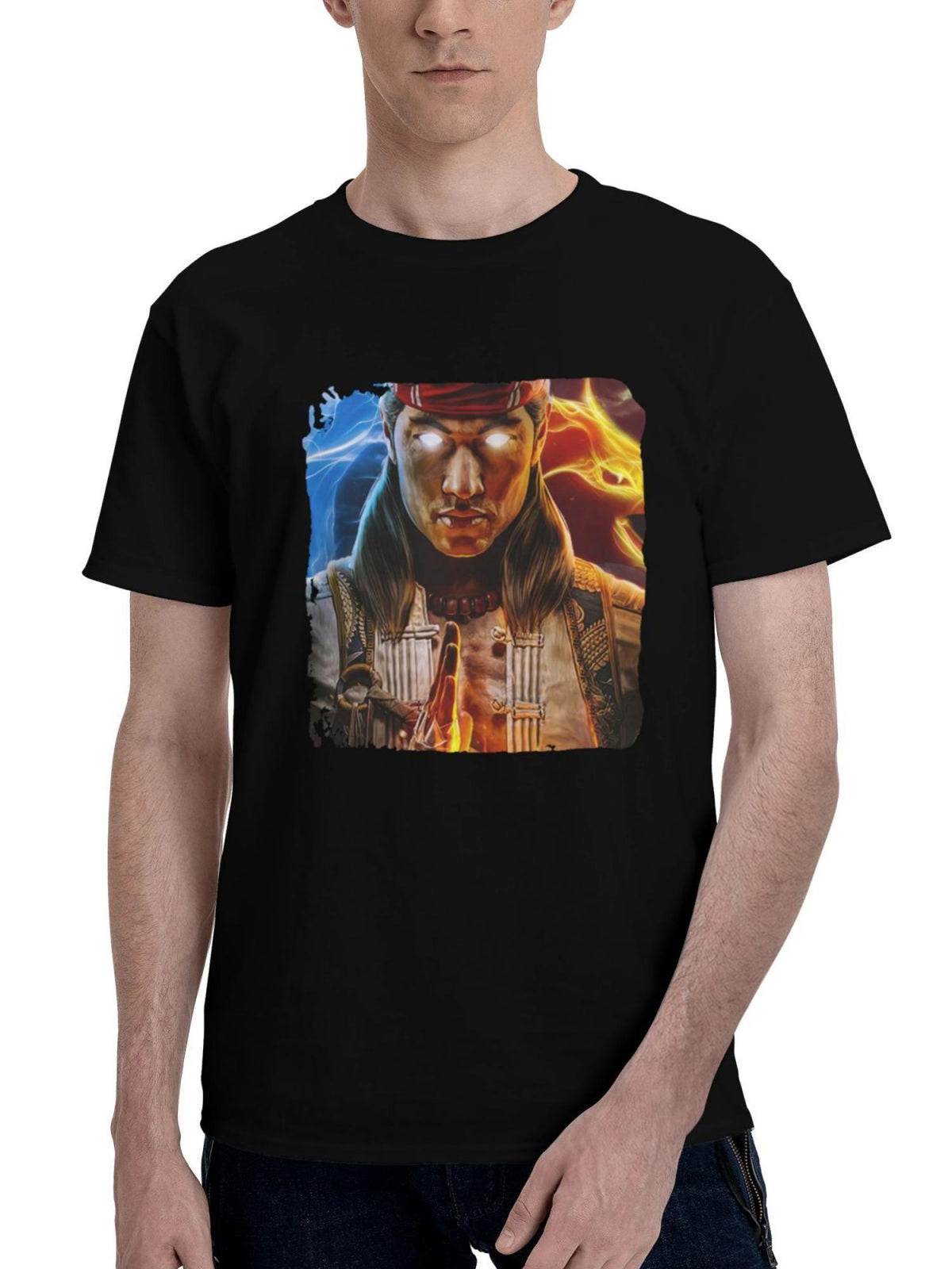 2023 Mortal Kombat 1 180G 100% Cotton Printed Round Neck Short-Sleeve T-Shirt, Christmas Gifts for Men Dad Husband Grandpa, S-XXXL, Black