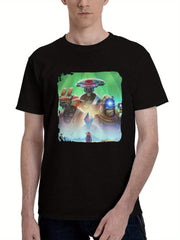 2023 No Mans Sky Gx 180G 100% Cotton Printed Round Neck Short-Sleeve T-Shirt, Christmas Gifts for Men Dad Husband Grandpa, S-XXXL, Black