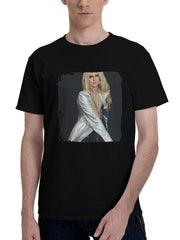 Avril Lavigne Grazia Bulgaria 2 180G 100% Cotton Printed Round Neck Short-Sleeve T-Shirt, Christmas Gifts for Men Dad Husband Grandpa, S-XXXL, Black